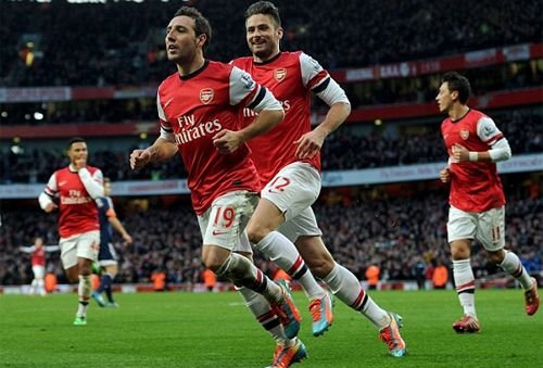 Arsenal shined thanks to Cazorla's double 0