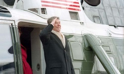 Farewell flight to the White House of former US presidents 0