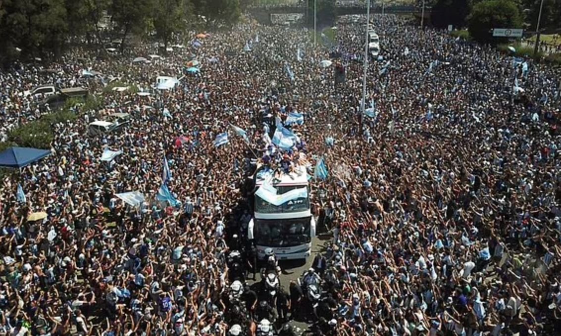 Nearly five million people celebrated Argentina's success 0
